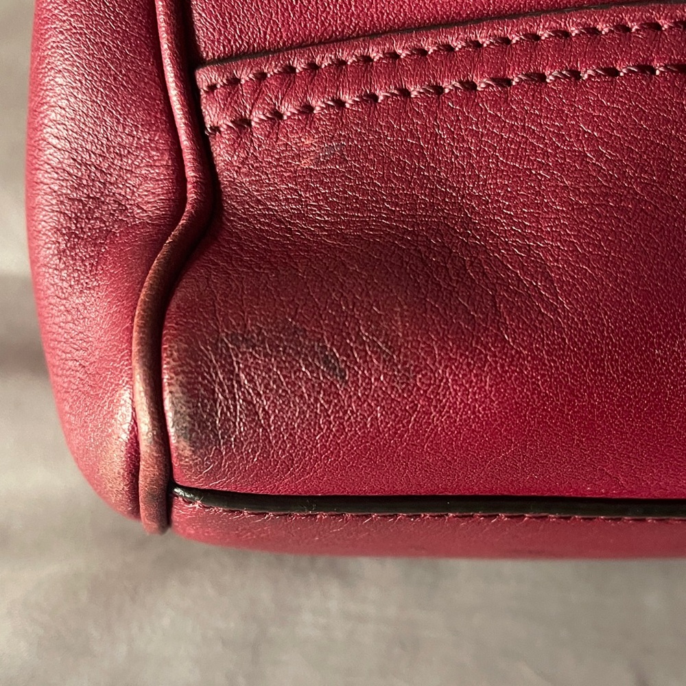Coach Mini Burgundy Leather Satchel with tassels and tag Coach Mini - Picture 5 of 7
